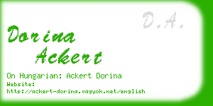 dorina ackert business card